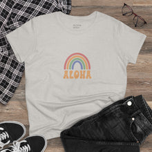 Load image into Gallery viewer, Aloha Rainbow Women&#39;s Midweight Cotton Tee