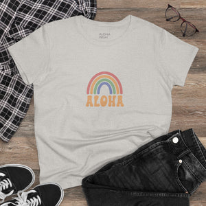 Aloha Rainbow Women's Midweight Cotton Tee