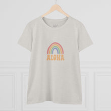 Load image into Gallery viewer, Aloha Rainbow Women&#39;s Midweight Cotton Tee