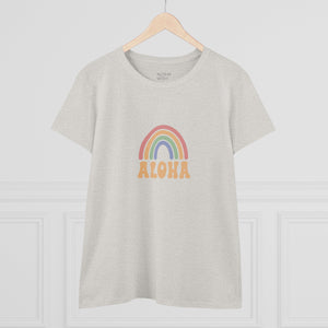 Aloha Rainbow Women's Midweight Cotton Tee