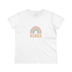 Aloha Rainbow Women's Midweight Cotton Tee